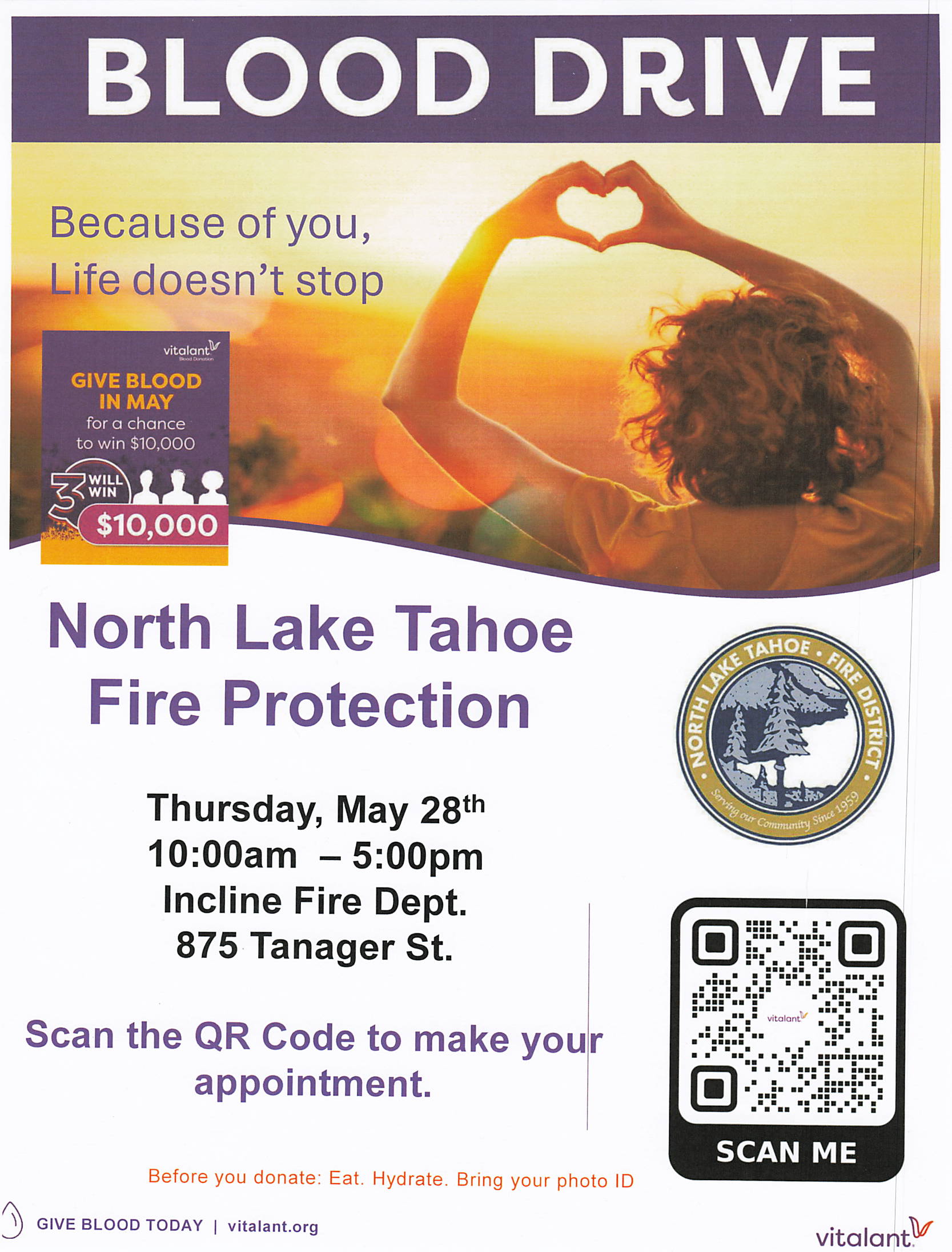 2026 05 Blood drive flyer with date May 28