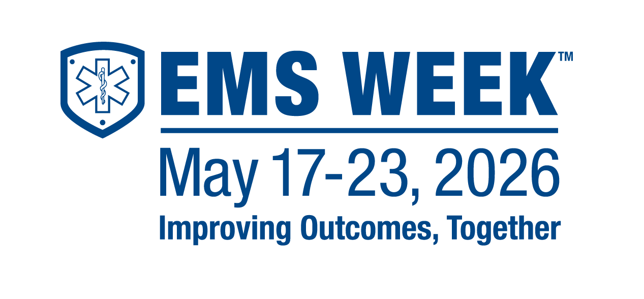 EMS Week 2026 Logo versions EMS Week 2026 Logo w date Horizontal One Color Blue